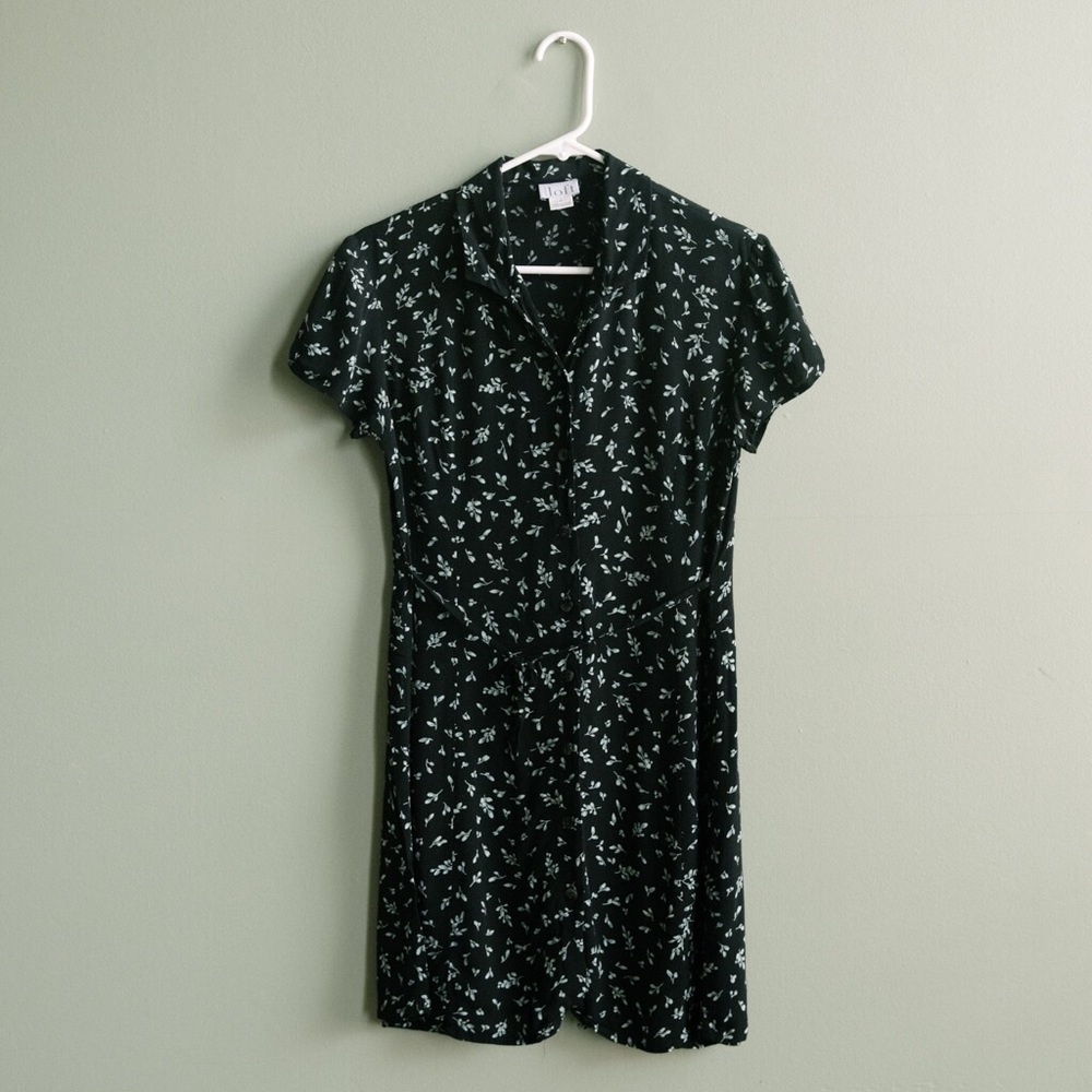 Ann Taylor LOFT Tie Waist Floral Day Dress